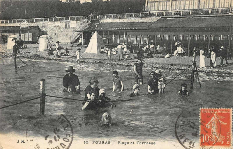 Carte postale ancienne Fouras Plage Et Terrasse à Fouras