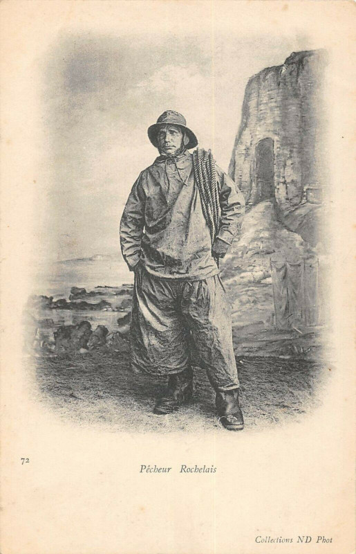 Carte postale ancienne Pecheur Rochelais