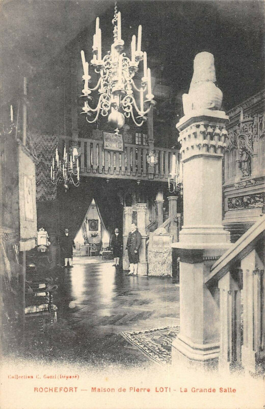 Carte postale ancienne Rochefort Maison De Pierre Loti La Grande Salle à Rochefort