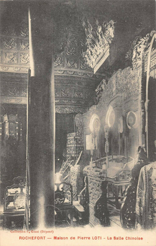Carte postale ancienne Rochefort Maison De Pierre Loti La Salle Chinoise à Rochefort