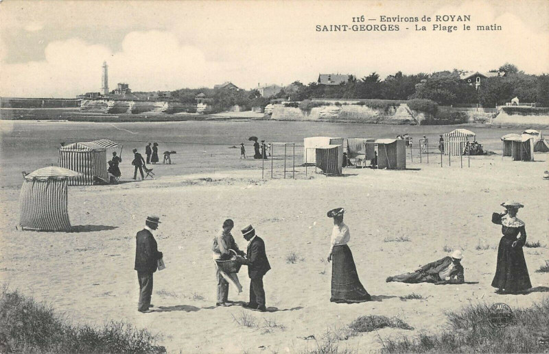 Carte postale ancienne Saint Georges La Plage Le Matin