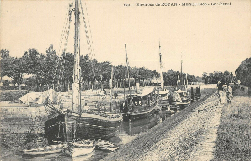 Carte postale ancienne Environs De Royan Meschers Le Chenal à Royan