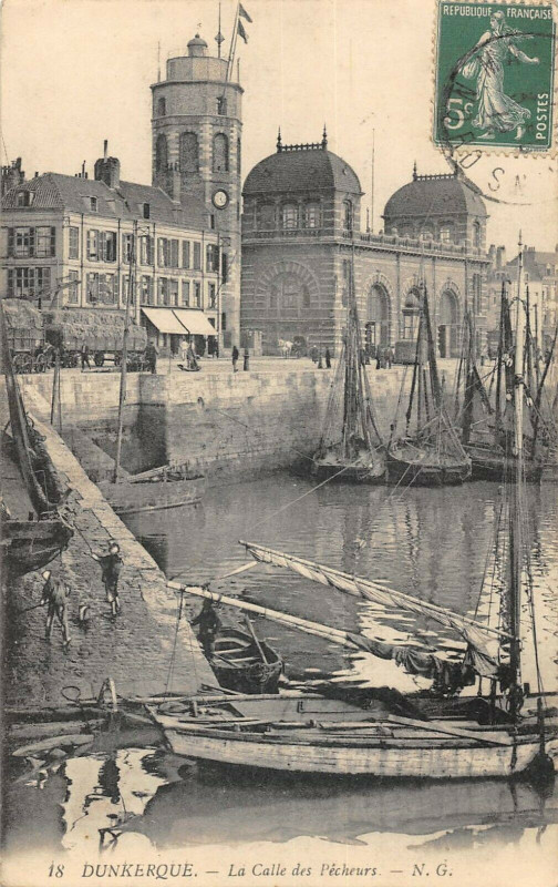 Carte postale ancienne Dunkerque La Cale Des Pecheurs à Dunkerque