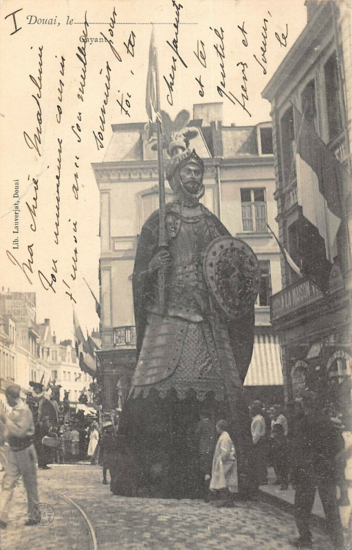 Carte postale ancienne Douai  Gayant à Douai