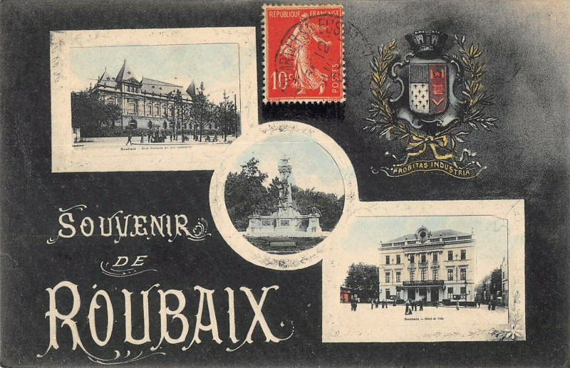 Carte postale ancienne Roubaix Souvenir De Roubaix à Roubaix
