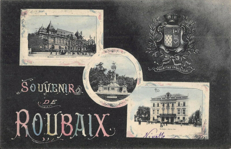 Carte postale ancienne Roubaix Souvenir De Roubaix à Roubaix