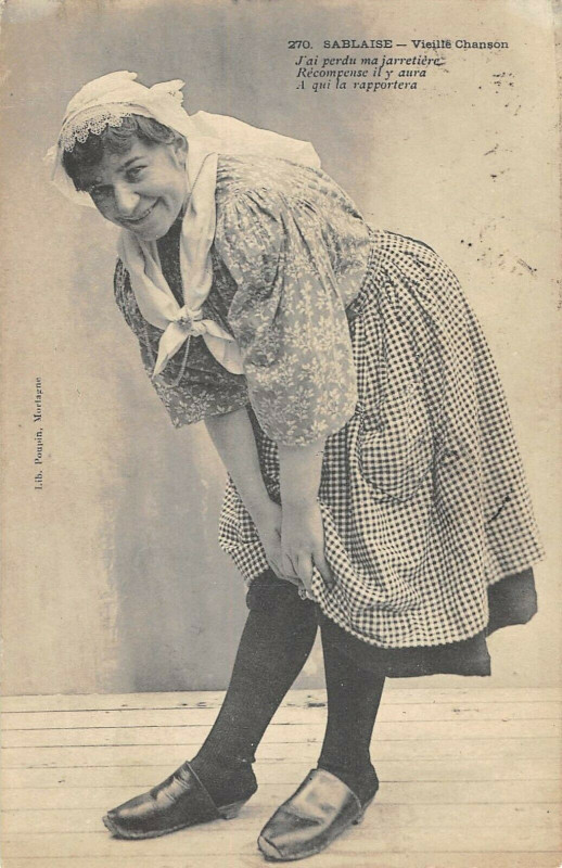 Carte postale ancienne Sablaise Vieille Chanson