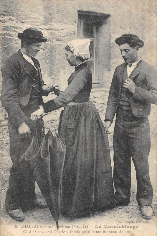 Carte postale ancienne Challans Le Maraichinage à Challans