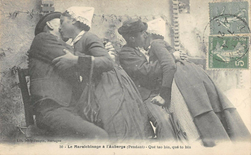 Carte postale ancienne Le Maraichinage A L'Auberge Vendee