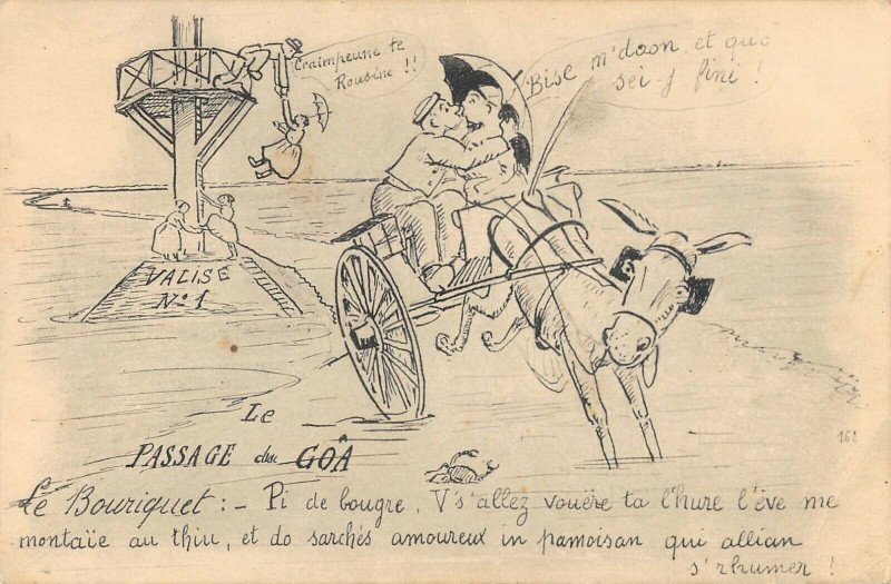 Carte postale ancienne Cpa Illustrateur Le Passage Du Goa Vendee