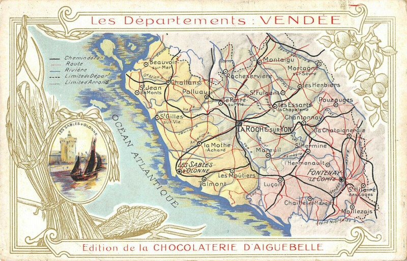 Carte postale ancienne Cpa Representant Le Departement De La Vendee
