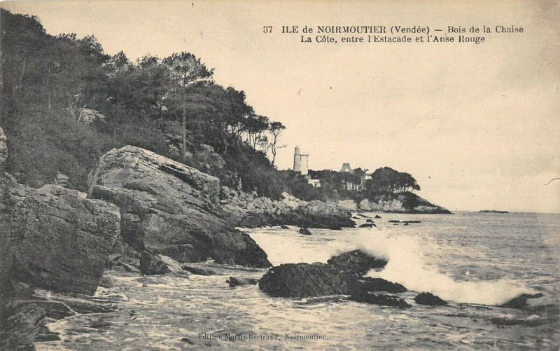 Carte postale ancienne Ile De Noirmoutier Bois De La Chaise La Cote