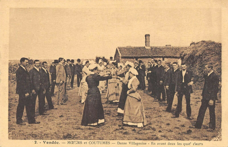 Carte postale ancienne Vendee Moeurs Danse Villageoise