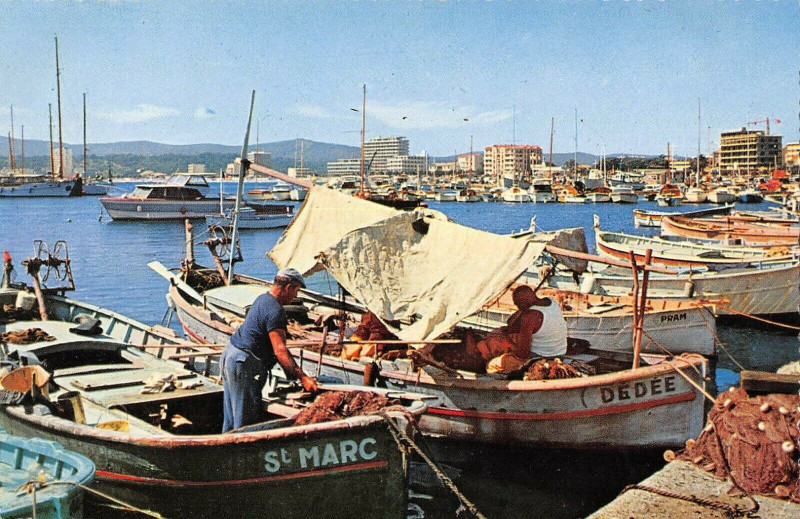 Carte postale ancienne Le Lavandou Vue Generale Et Le Port au Lavandou