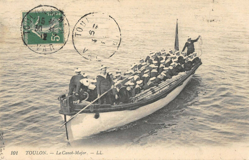 Carte postale ancienne Toulon Le Canot Major à Toulon