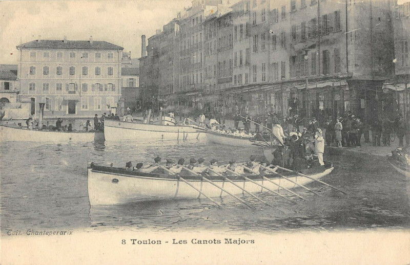 Carte postale ancienne Toulon Les Canots Majors à Toulon