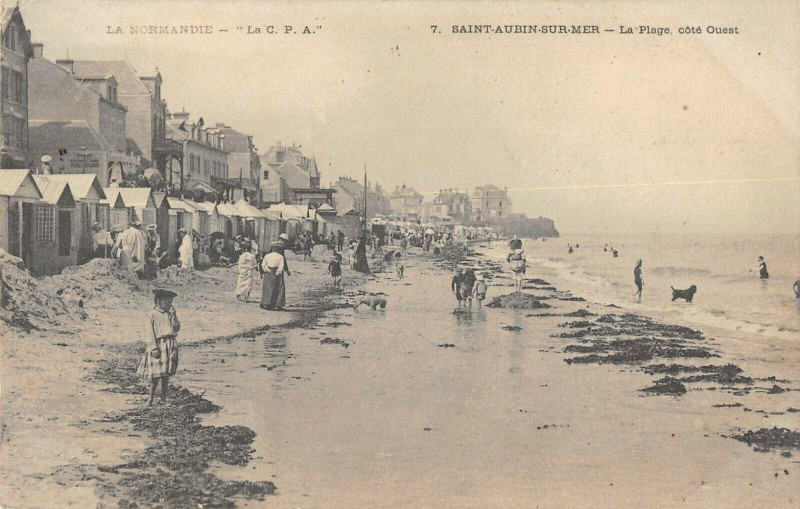 Carte postale ancienne Saint Aubin Sur La Plage Cote Ouest