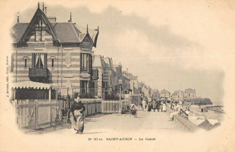 Carte postale ancienne Saint Aubin Le Castel