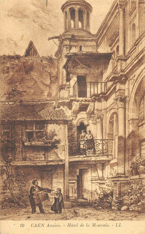 Carte postale ancienne Caen Ancien Hotel De La Monnaie à Caen