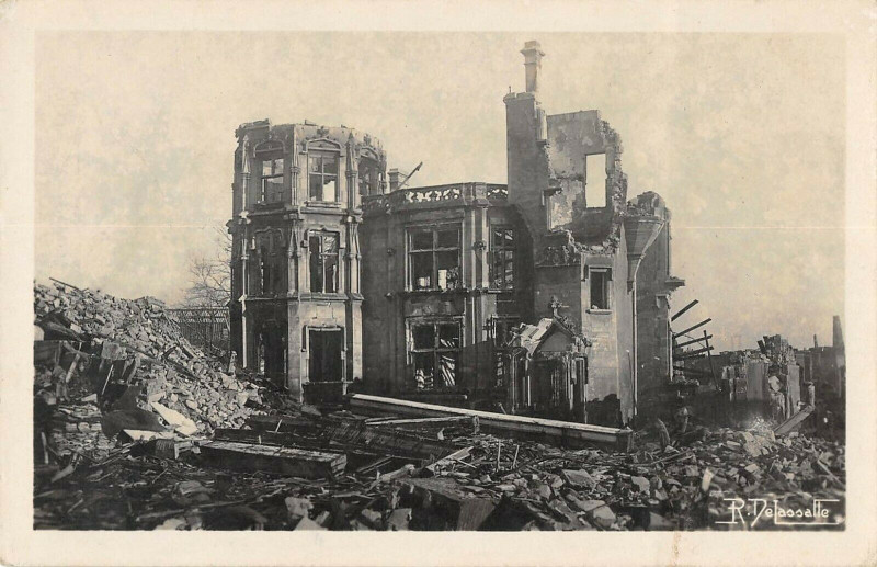 Carte postale ancienne Caen 1944 1945 Rue Guilbert à Caen