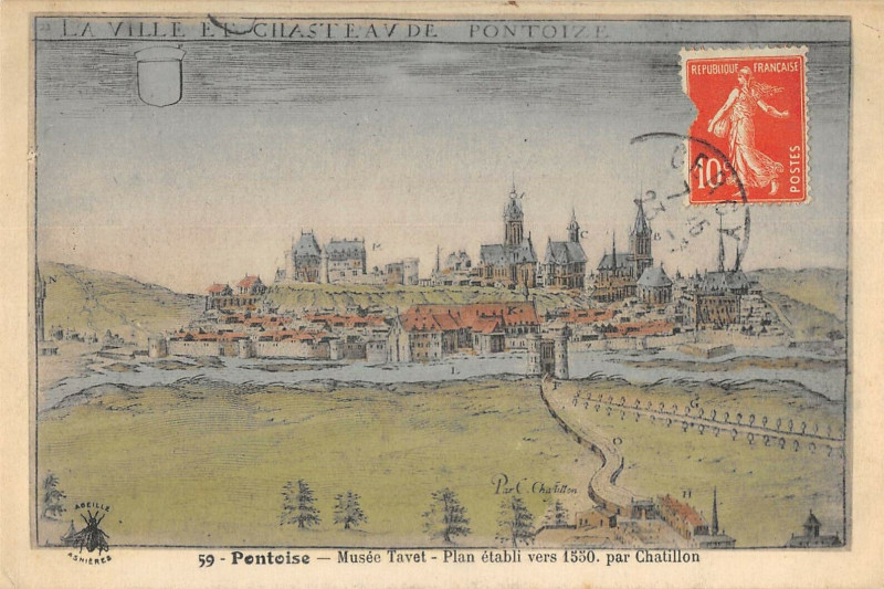Carte postale ancienne Pontoise Vers 1550 à Pontoise