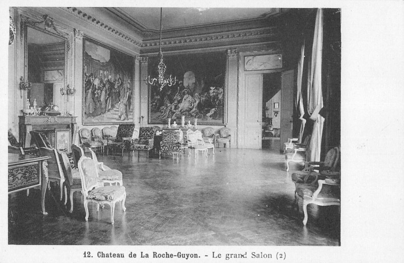 Carte postale ancienne Chateau De La Roche Guyon Le Grand Salon à La Roche-Guyon