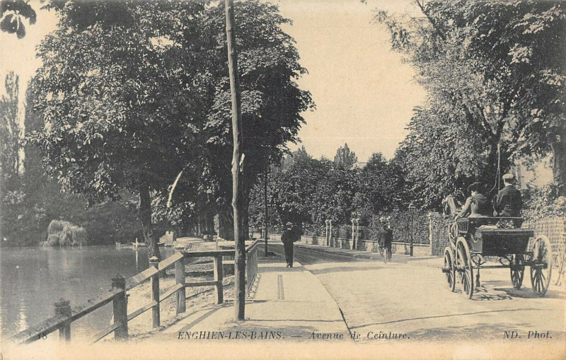 Carte postale ancienne Enghien Les Bains Avenue De Ceinture à Enghien-les-Bains