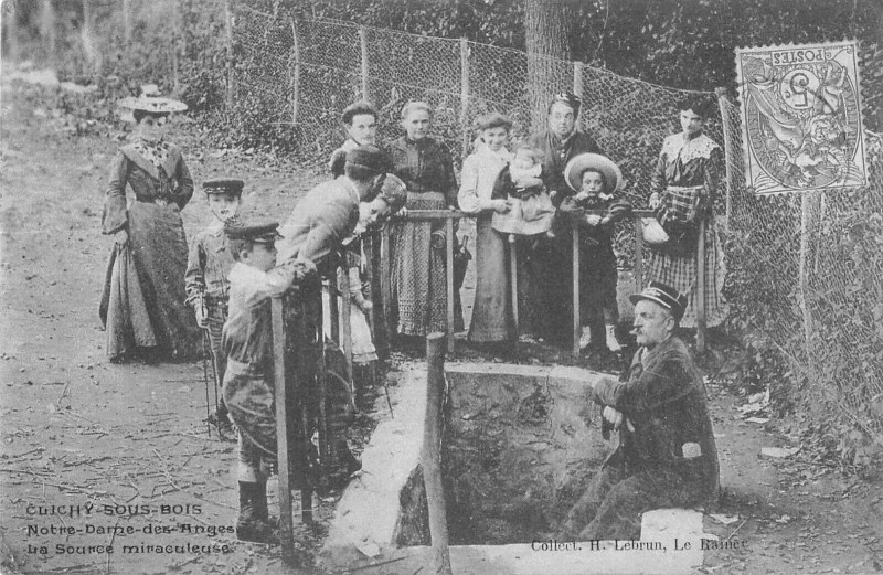 Carte postale ancienne Clichy Sous Bois La Source Miraculeuse à Clichy-sous-Bois