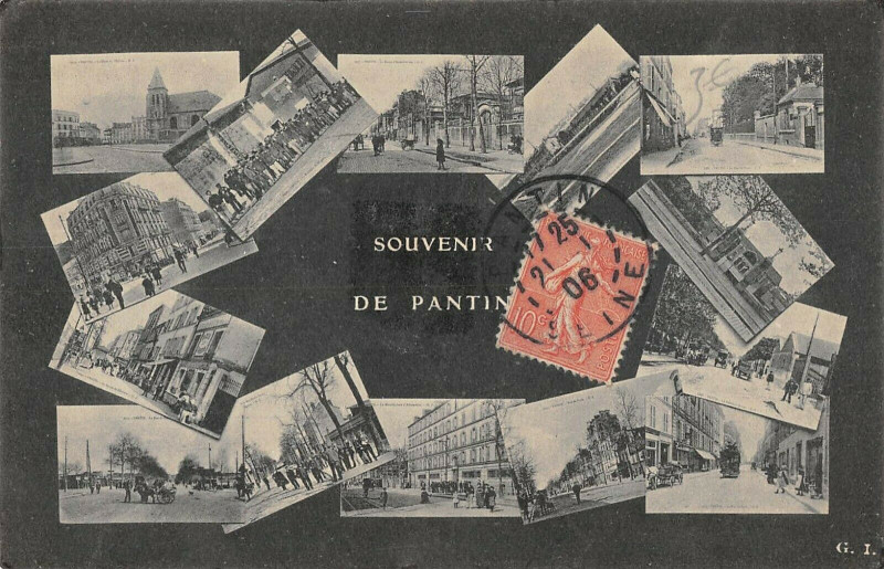 Carte postale ancienne Souvenir De Pantin à Pantin