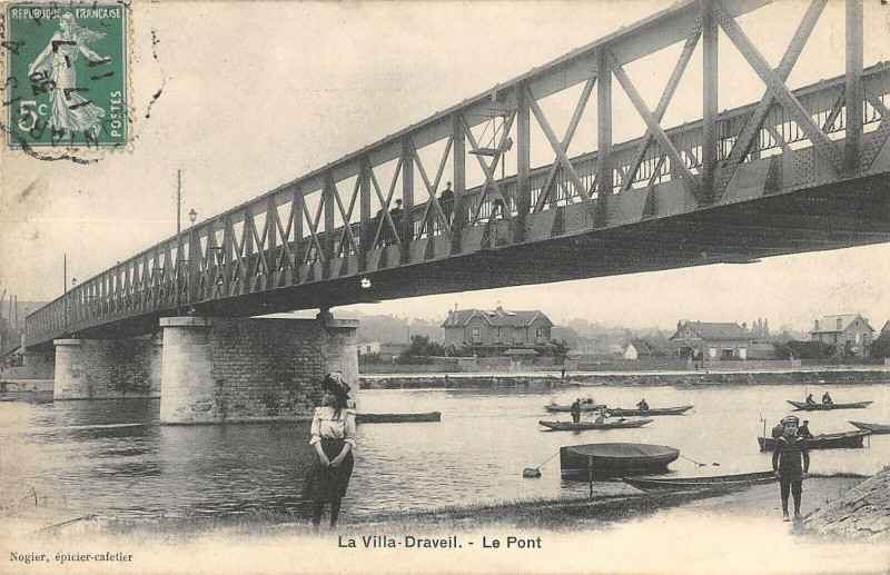 Carte postale ancienne La Villa Draveil Le Pont à Draveil