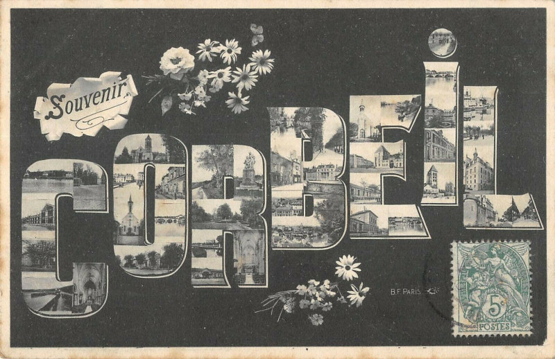Carte postale ancienne Souvenir Corbeil