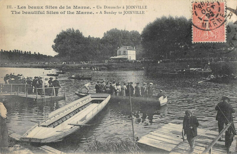 Carte postale ancienne Beaux Sites De La Marne Un Dimanche A Joinville