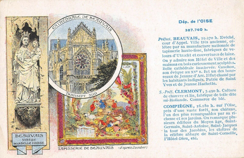 Carte postale ancienne Cpa Representant Le Departement De L'Oise