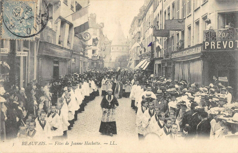 Carte postale ancienne Beauvais Fete De Jeanne Hachette à Beauvais