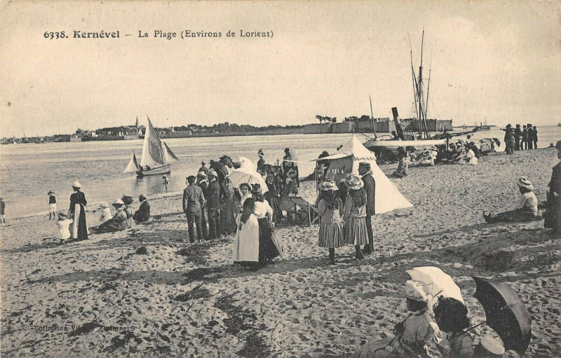 Carte postale ancienne Kernevel La Plage Environs De Lorient à Lorient