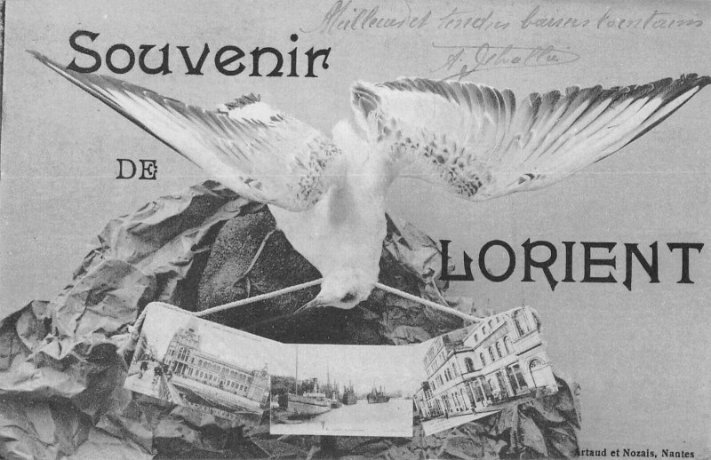 Carte postale ancienne Souvenir De Lorient à Lorient