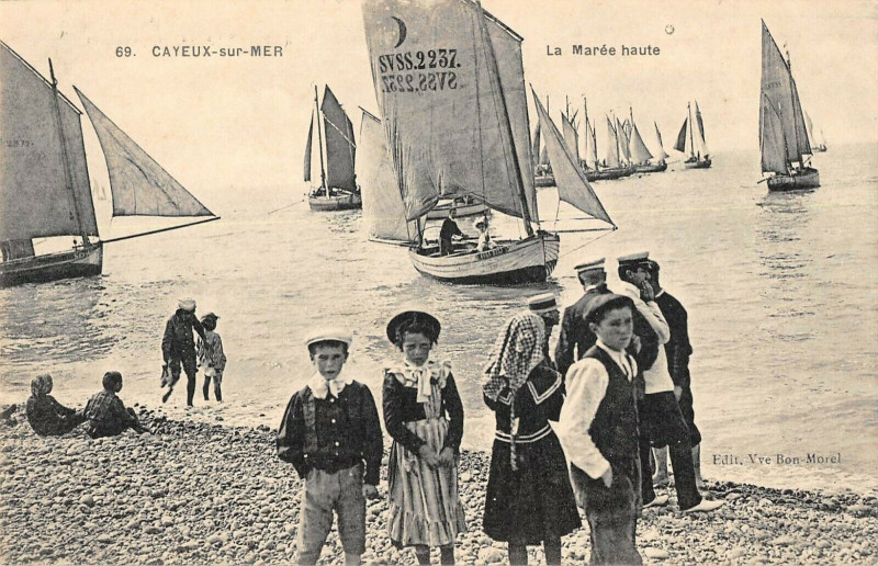 Carte postale ancienne Cayeux La Maree Haute à Y