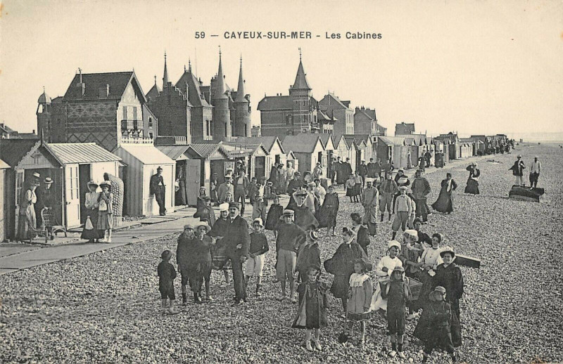Carte postale ancienne Cayeux Les Cabines à Y