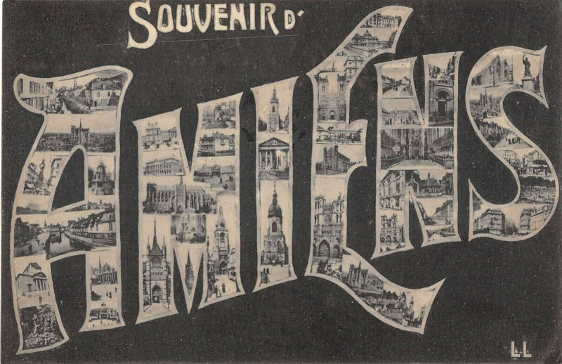 Carte postale ancienne Souvenir D'Amiens à Amiens