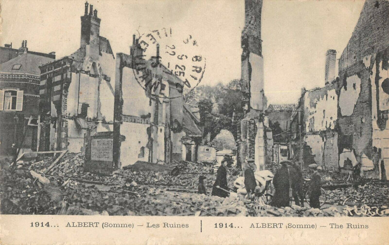 Carte postale ancienne Albert Les Ruines à Albert
