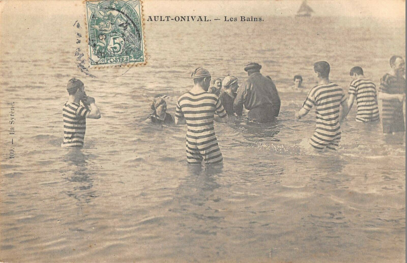 Carte postale ancienne Ault Onival Les Bains à Ault