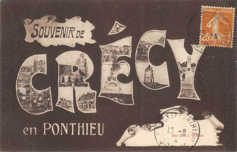 Carte postale ancienne Souvenir De Crecy En Ponthieu à Y