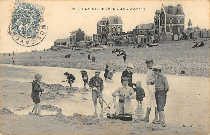 Carte postale ancienne Cayeux Sur Mer Jeux D'Enfants à Cayeux-sur-Mer