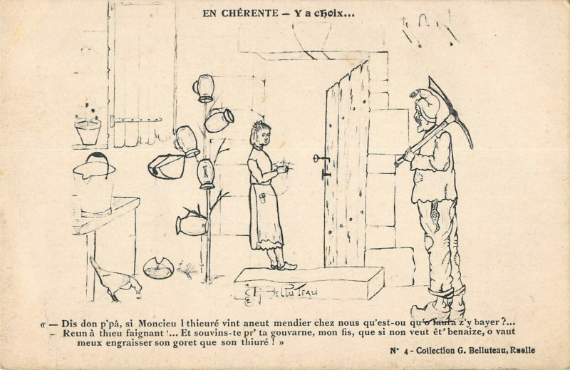 Carte postale ancienne Cpa Illustrateur En Cherente Y A Choix