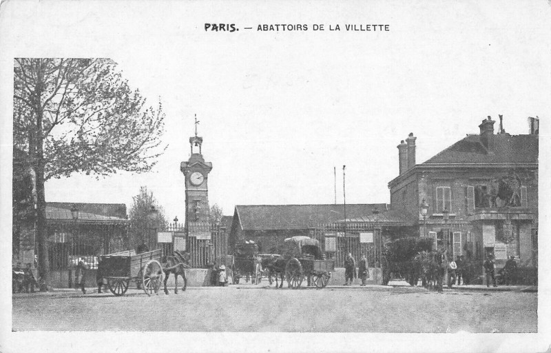 Carte postale ancienne Abattoirs de la Villette à Paris 19e