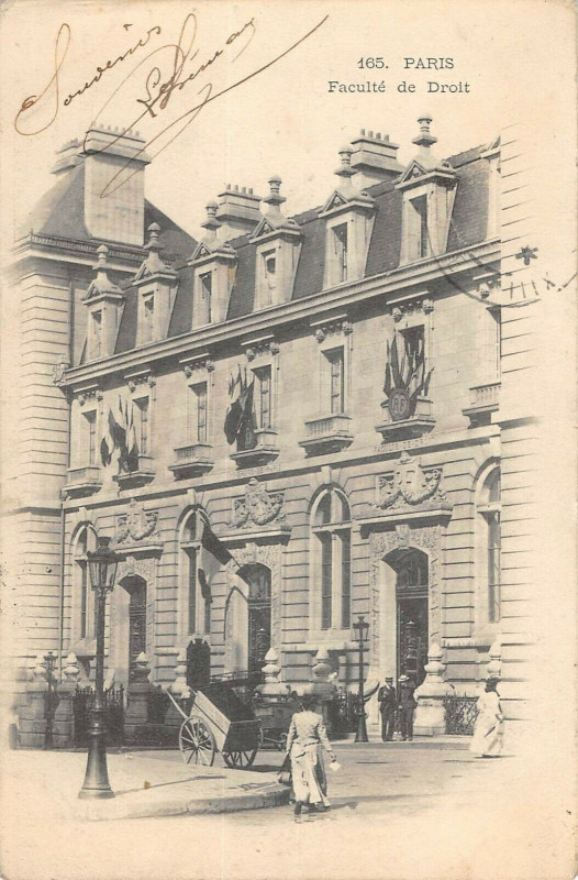 Carte postale ancienne Paris Ve Faculte De Droit à Paris 5e