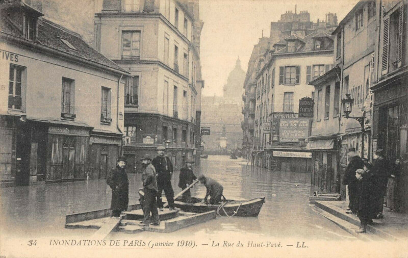 Carte postale ancienne Paris Ve La Rue Du Haut Pave à Paris 5e