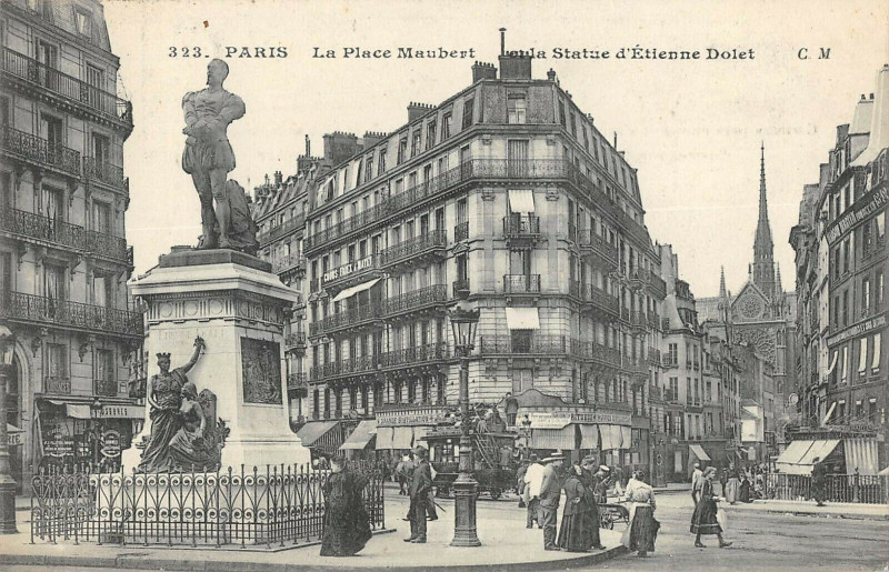 Carte postale ancienne Paris Ve La Place Maubert à Paris 5e