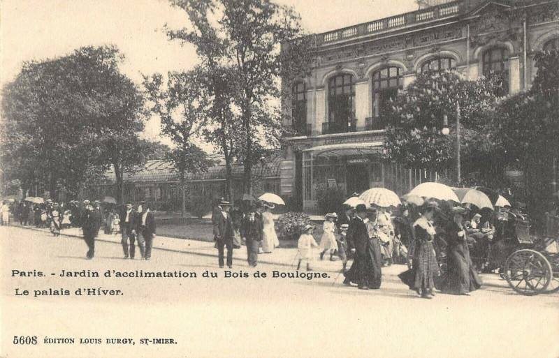Carte postale ancienne Jardin d'acclimatation du Bois de Boulogne - Le palais d'Hiver à Neuilly-sur-Seine