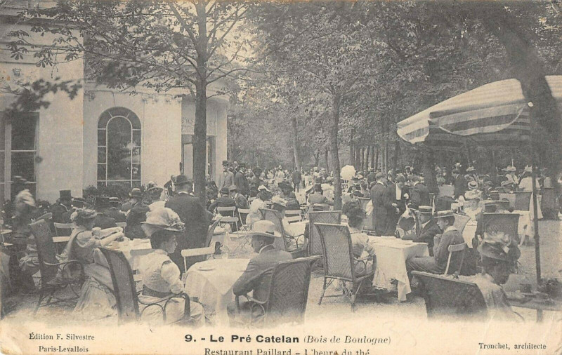Carte postale ancienne Paris Bois De Boulogne Le Pre Catelan Restaurant Paillard à Paris
